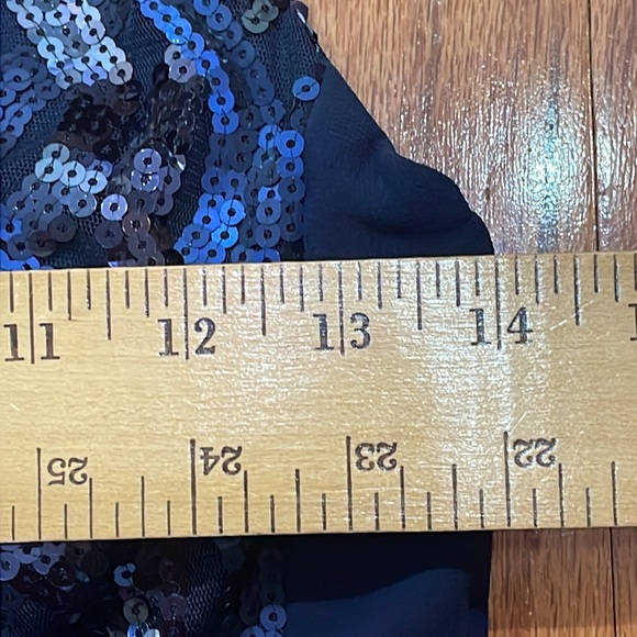 My Michelle Blue Dress Size 9 Sequins Fully Lined Sleeveless - Picture 4 of 12